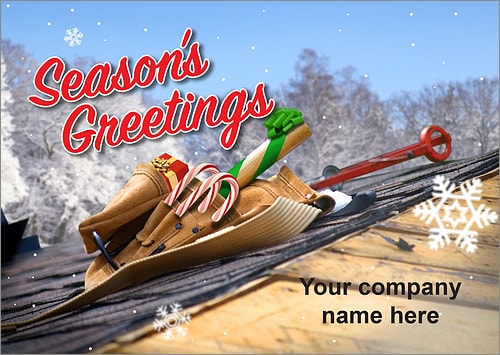 Personalized Roofing Merry Christmas Cards Ziti Cards