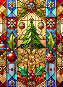 Art Glass Christmas Card