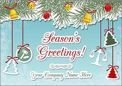 Attorney Ornaments Christmas Card