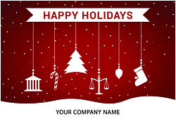 Attorney Ornaments Holiday Card