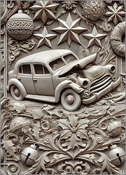 Auto Body Christmas Card Intricate