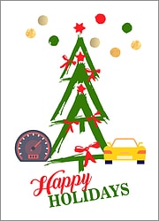 Auto Tree Holiday Card