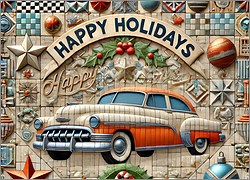 Automotive Christmas Card Stylish