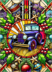 Automotive Christmas Card Vibrant