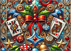 Casino Christmas Card Charming