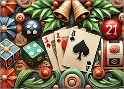 Casino Christmas Card Peaceful