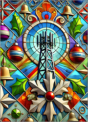 Cell Tower Christmas Card Cheerful