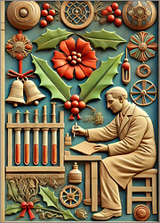 Chemist Christmas Card Bright