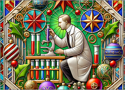 Chemist Christmas Card Peaceful