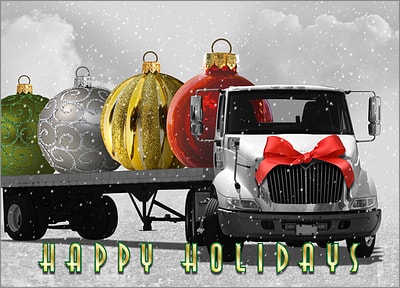 Trucking Company Holiday Cards Personalized For Your Business