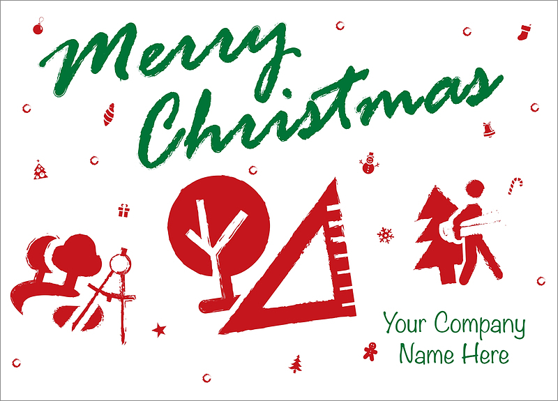 Custom Christmas Landscape Architect Card | Ziti Cards