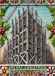 Construction Christmas Card Bright