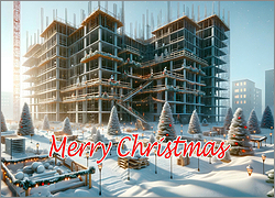 Construction Christmas Card Cozy