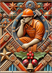 Construction Christmas Card Gleaming