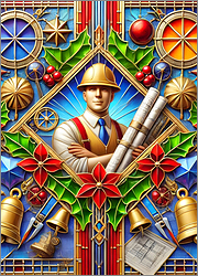 Construction Holiday Cards