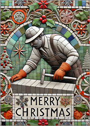 Construction Christmas Card Merry