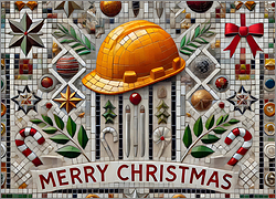 Construction Christmas Card Serene