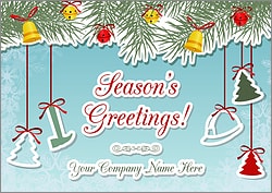 Construction Ornaments Christmas Card