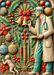 Doctor Christmas Card showy