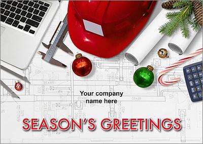 Engineering Tools Christmas Cards Personalized For Your Business