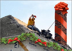 Festive Roofing Holiday Card