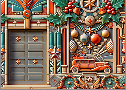 Garage Door Christmas Card Stress