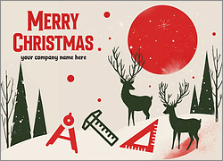 Holiday Blueprint Greeting Card