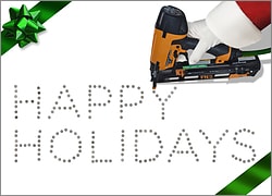 Holiday Construction Card Nailgun