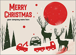 Holiday Tow Greeting Card