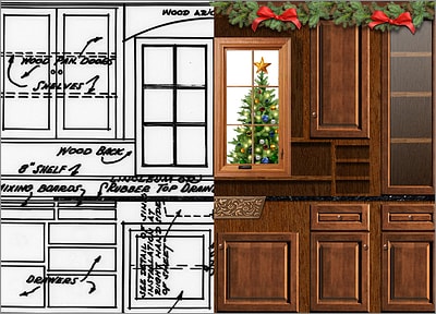 Kitchen Remodel Christmas Card@400 