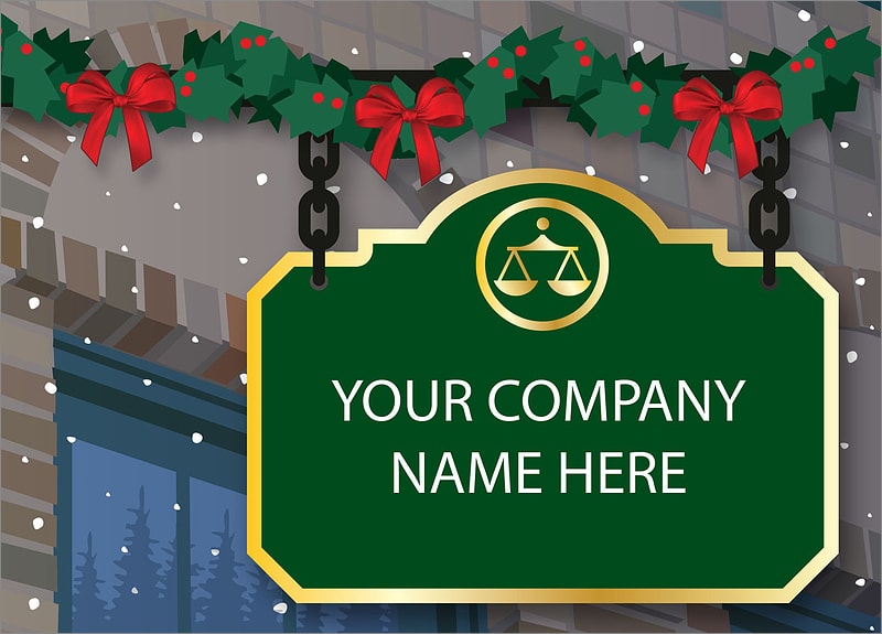 Custom Merry Christmas From Your Lawyer Card Ziti Cards 4124