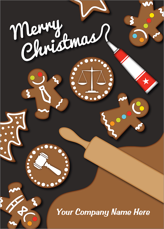 Custom Legal Gingerbread Christmas Cards Ziti Cards 8926