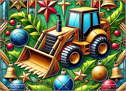 Loader Christmas card Amusing