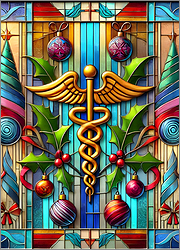 Medical Christmas Card Aglow