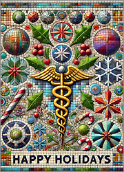 Medical Christmas Card Thankful