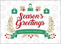 Medical Snowflake Christmas Card