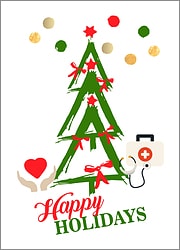 Medical Tree Holiday Card