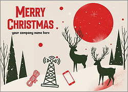 Merry Cell Tower Greeting Card