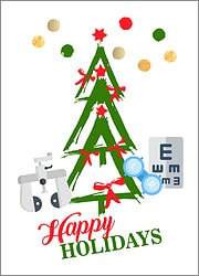 Optometrists Tree Holiday Card