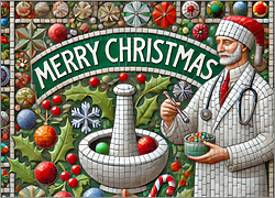 Pharmacist Christmas Card Dashing