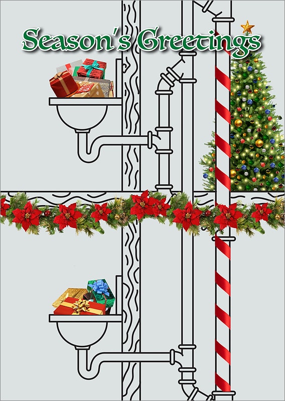 Plumbing Christmas Cards 