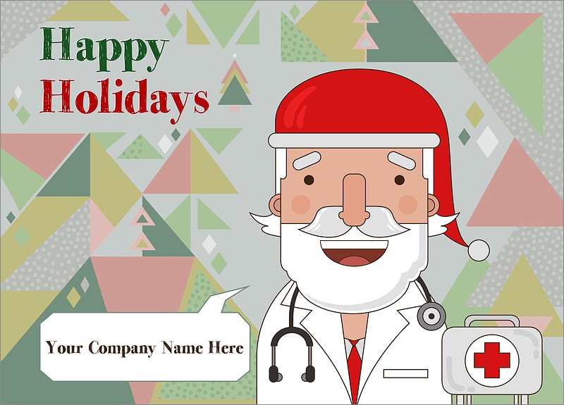 Santa Medical Christmas Cards For Your Business