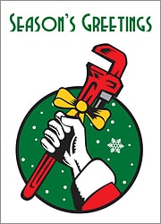 Season's Greetings Plumber Card