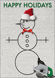 Snowman Concrete Cutter Card