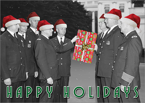 Police Christmas Candy Cards Customized For Your Business 8145