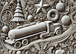 Tanker Christmas Card Enhanced