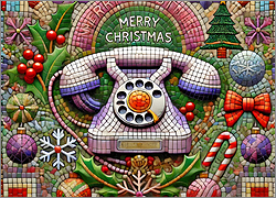 Telephone Christmas Card Effulgent