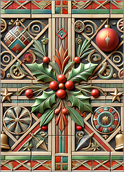 Terra Cotta Christmas Card Bold