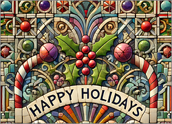 Tile Christmas Card Colorful