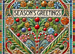 Tile Christmas Card Intricate